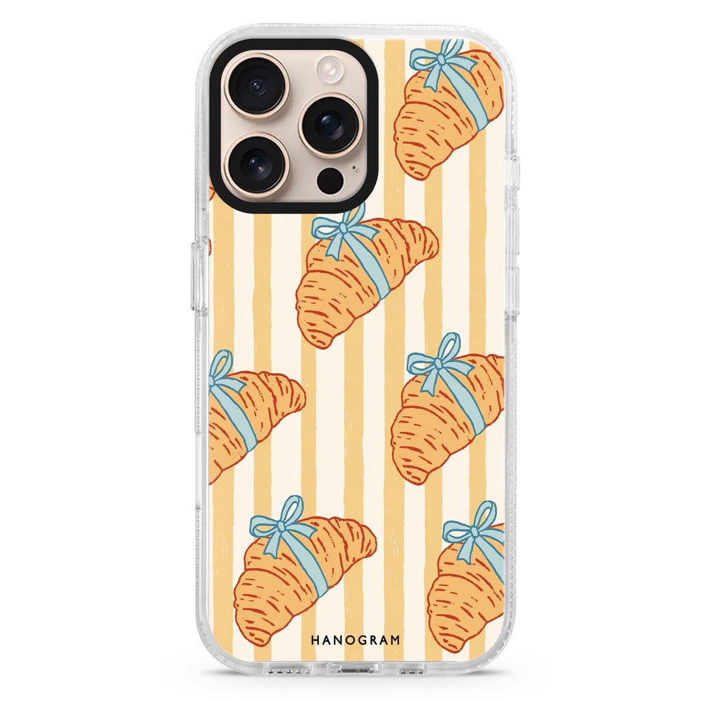 Croissants with Blue Bows Magsafe 兼容水晶透明保護殼