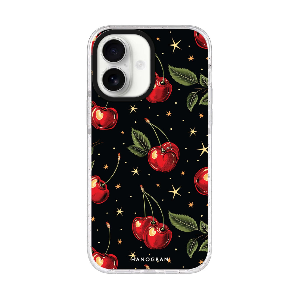 Cherry Harmony iPhone 17 水晶透明保護殼正面展示