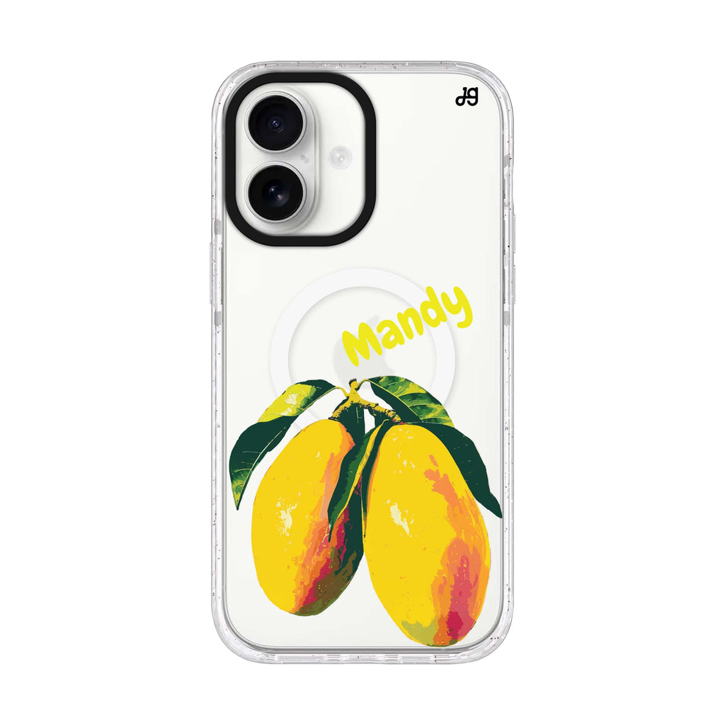 Mango Majesty iPhone 17 水晶透明保護殼正面展示