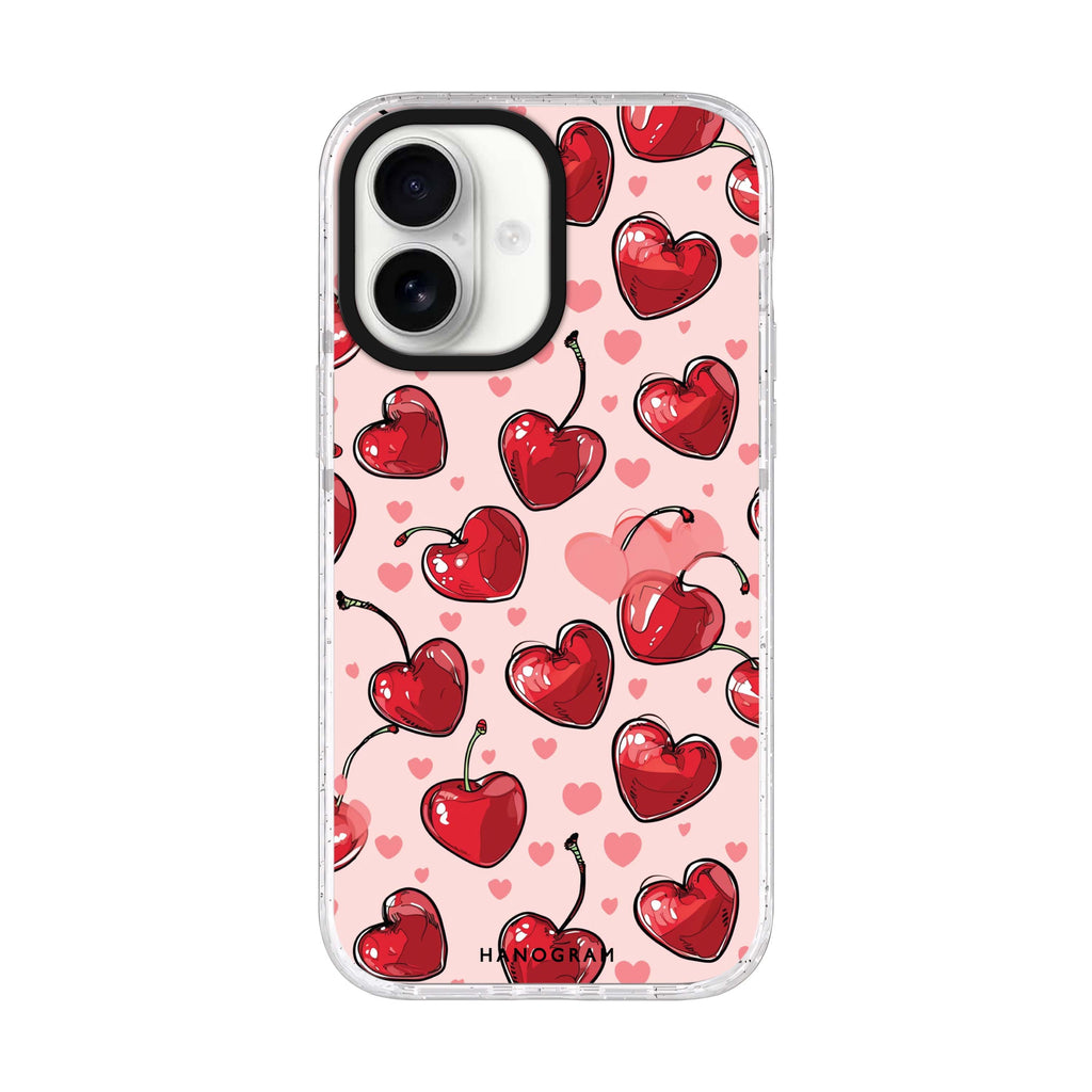 Cherry Amore iPhone 17 水晶透明保護殼正面展示