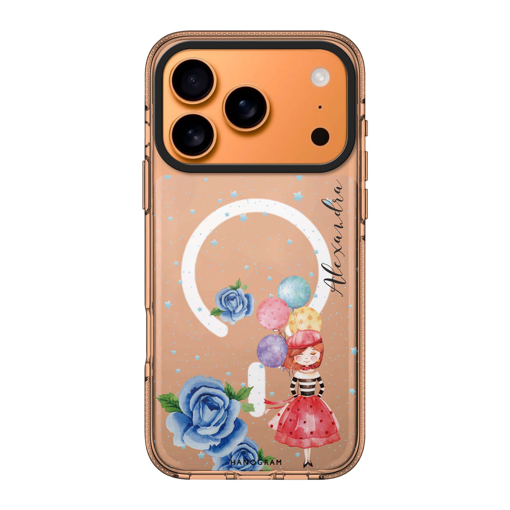 Thumbeina iPhone 17 Pro Max MagSafe 水晶透明保護殼 插畫圖案設計 可自訂名字 圖1