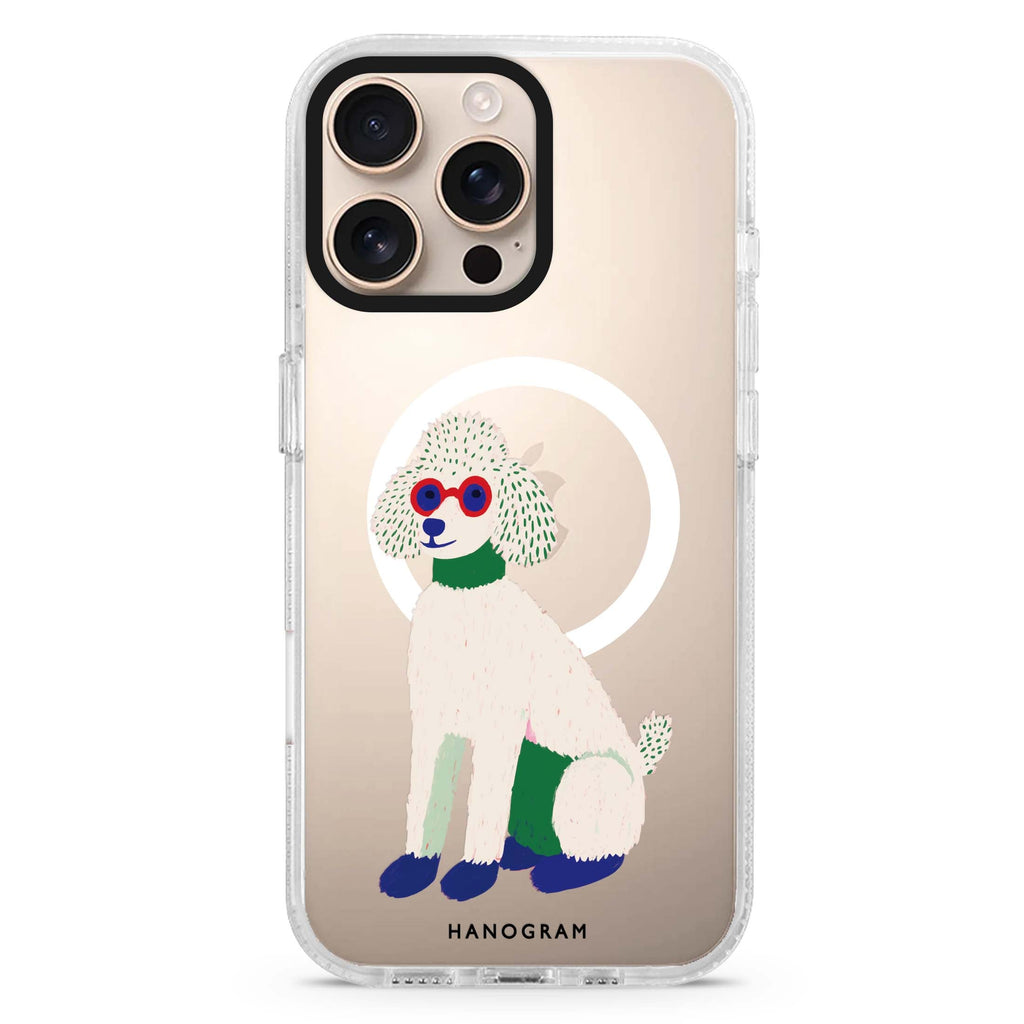 Peace & Poodle Magsafe 兼容水晶透明保護殼
