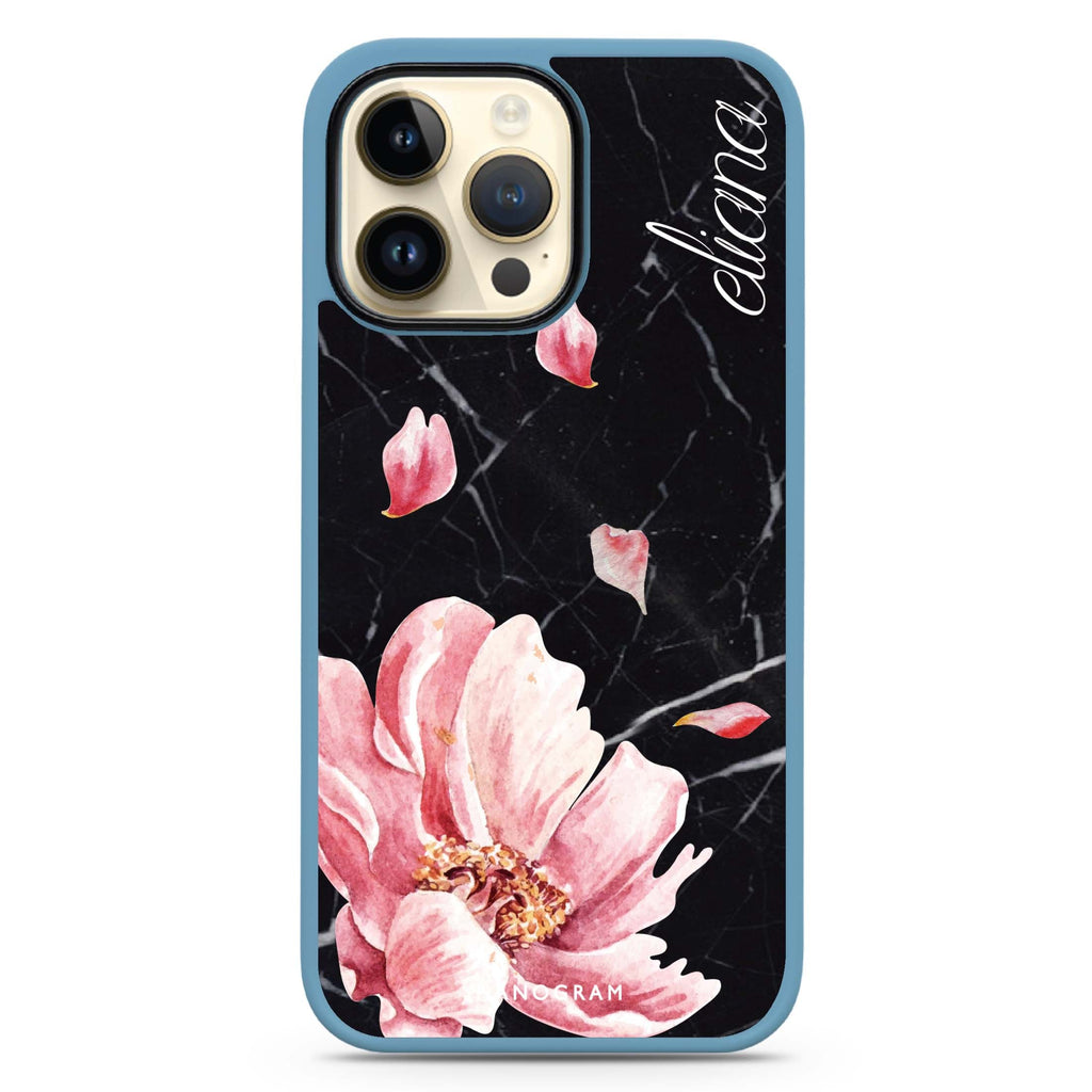 Black Marble & Floral 防衝擊保護殼