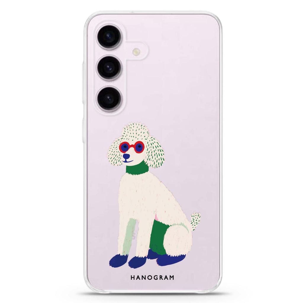Peace & Poodle Samsung Galaxy S26/S25/S24 水晶透明保護殼正面展示