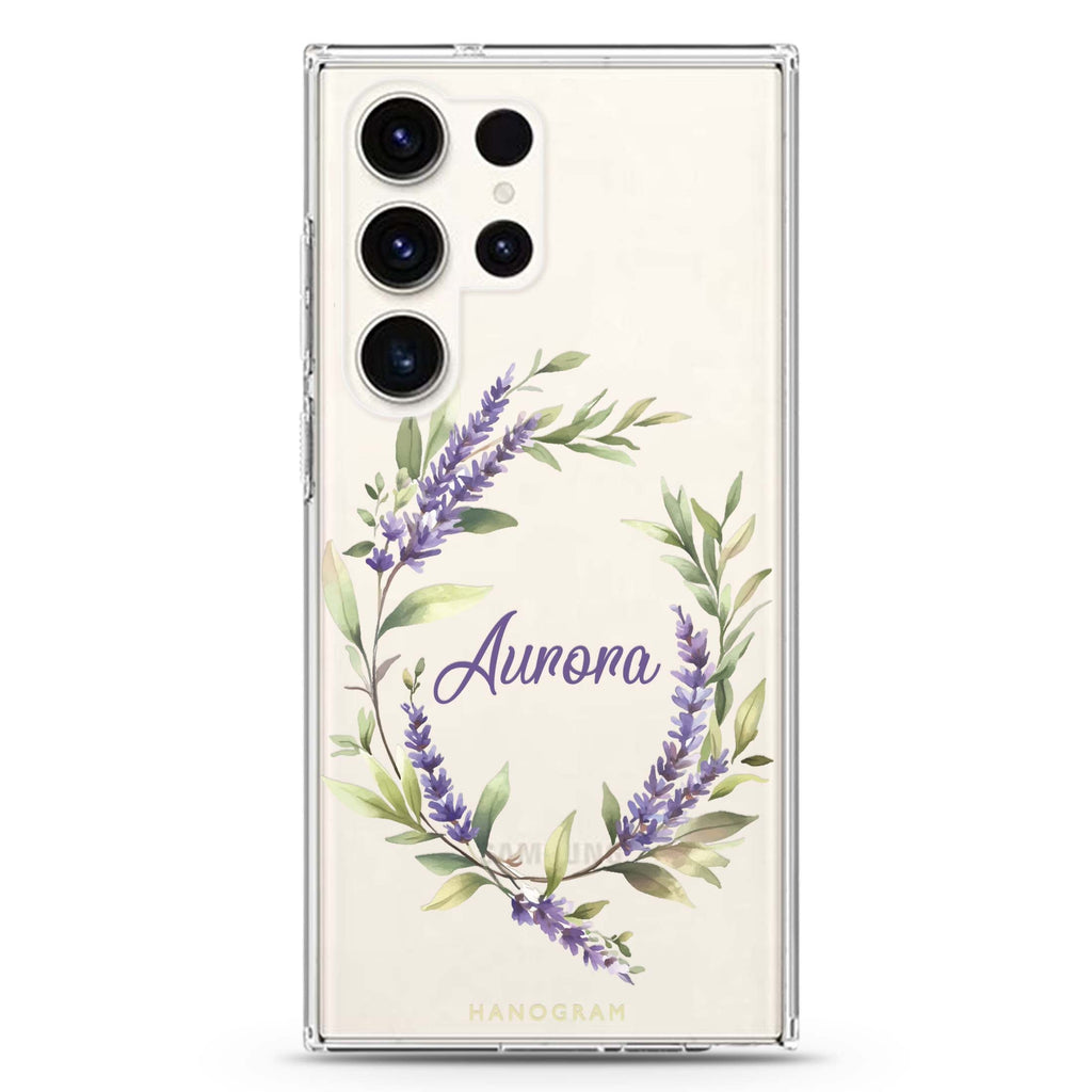 Lavender Ring Samsung Galaxy Ultra 可加名字透明保護殼，適用 S26/S25/S24/S23 Ultra，圖1