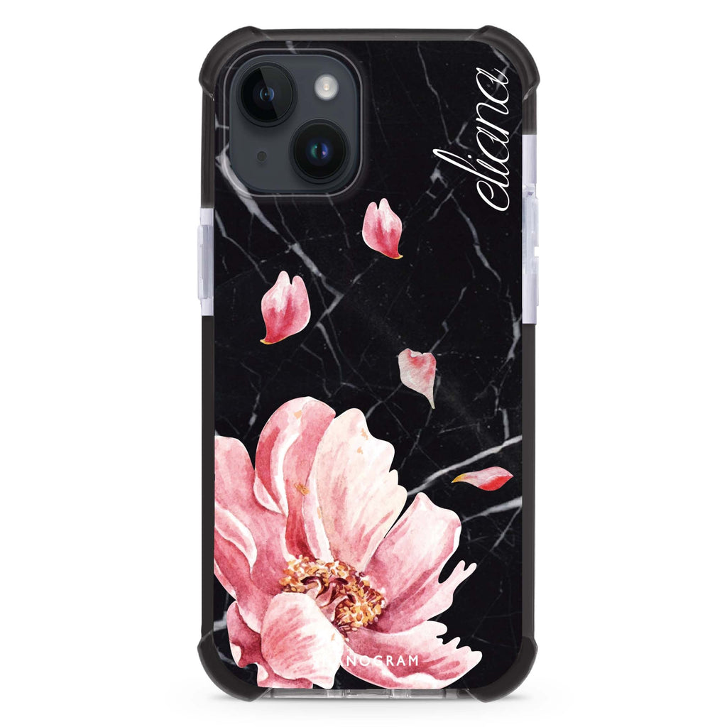 Black Marble & Floral 超強防摔保護殼
