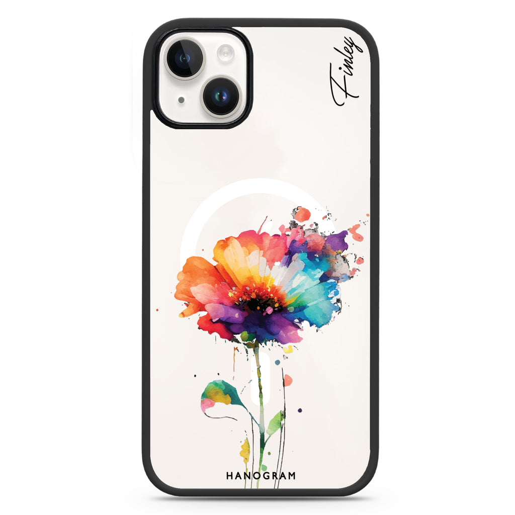 A Beautiful Watercolour Flower iPhone 14 Plus Magsafe 兼容防衝擊保護殼