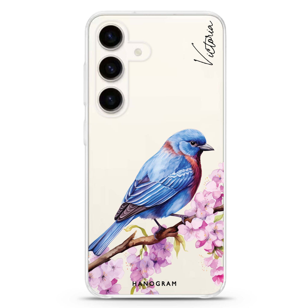 Bunting Blossom Samsung Galaxy S26/S25/S24 可加名字水晶透明保護殼正面展示