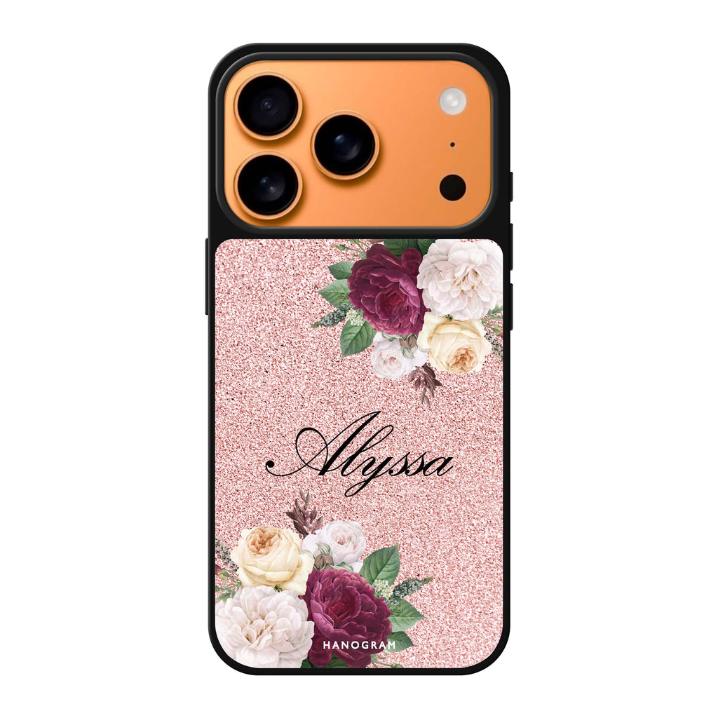 Glittering Floral 花卉 iPhone 17 Pro Max 鏡面手機殼主圖