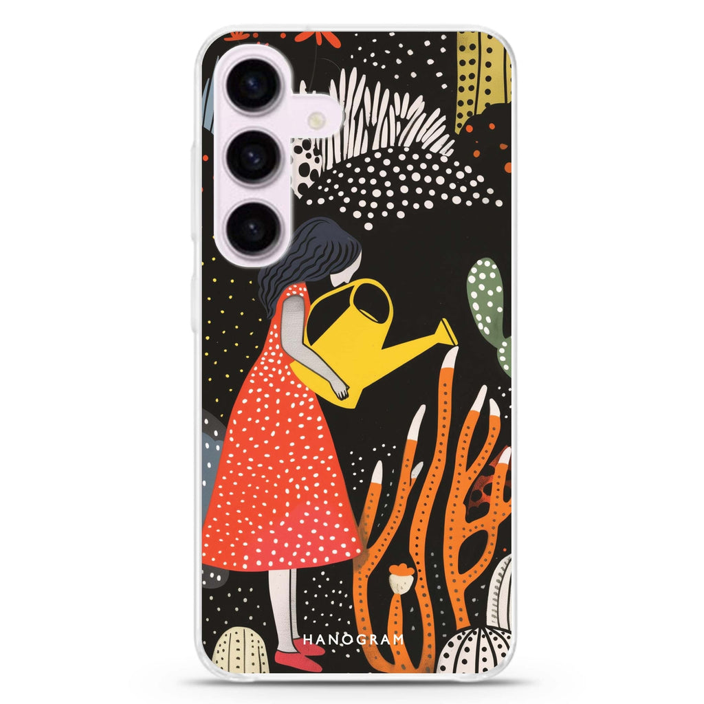 Garden Grace Samsung Galaxy S26/S25/S24 水晶透明保護殼正面展示