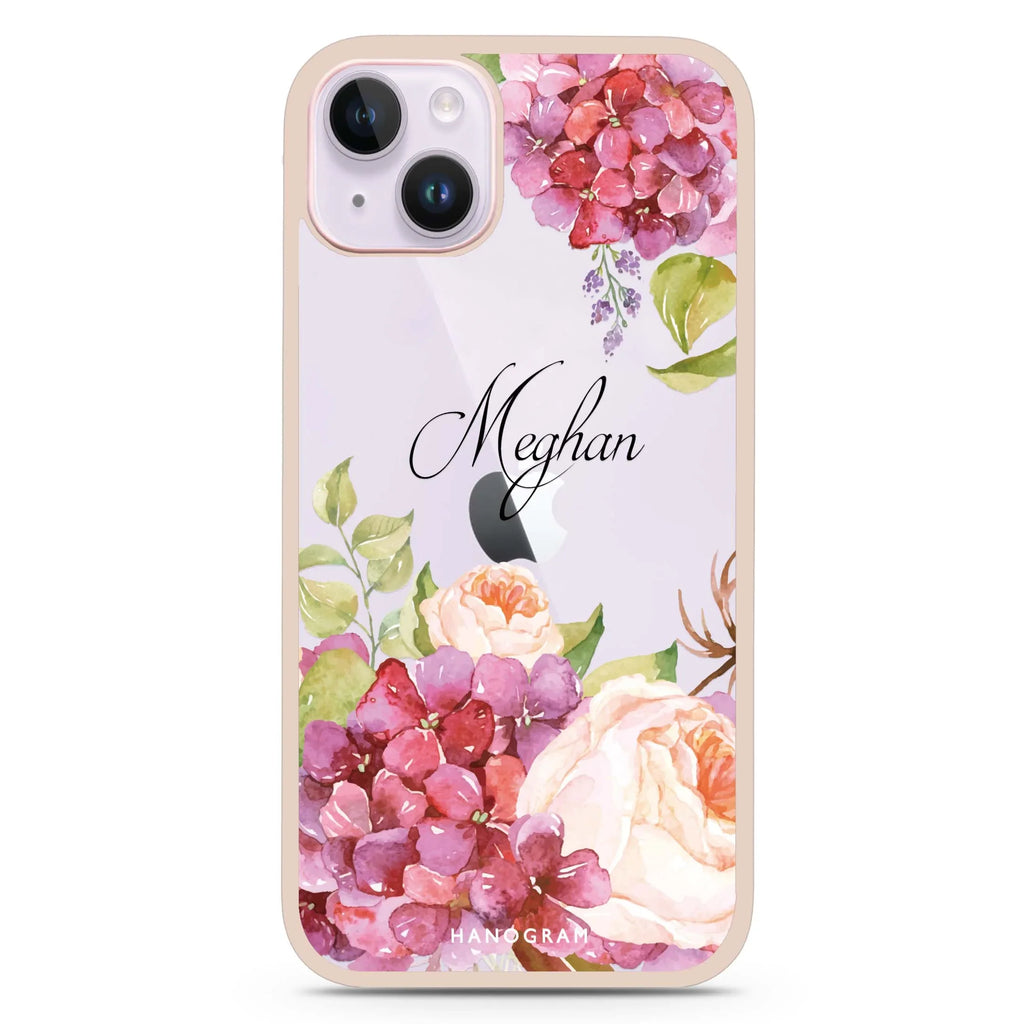 Pretty Floral iPhone 15 Plus 防衝擊保護殼
