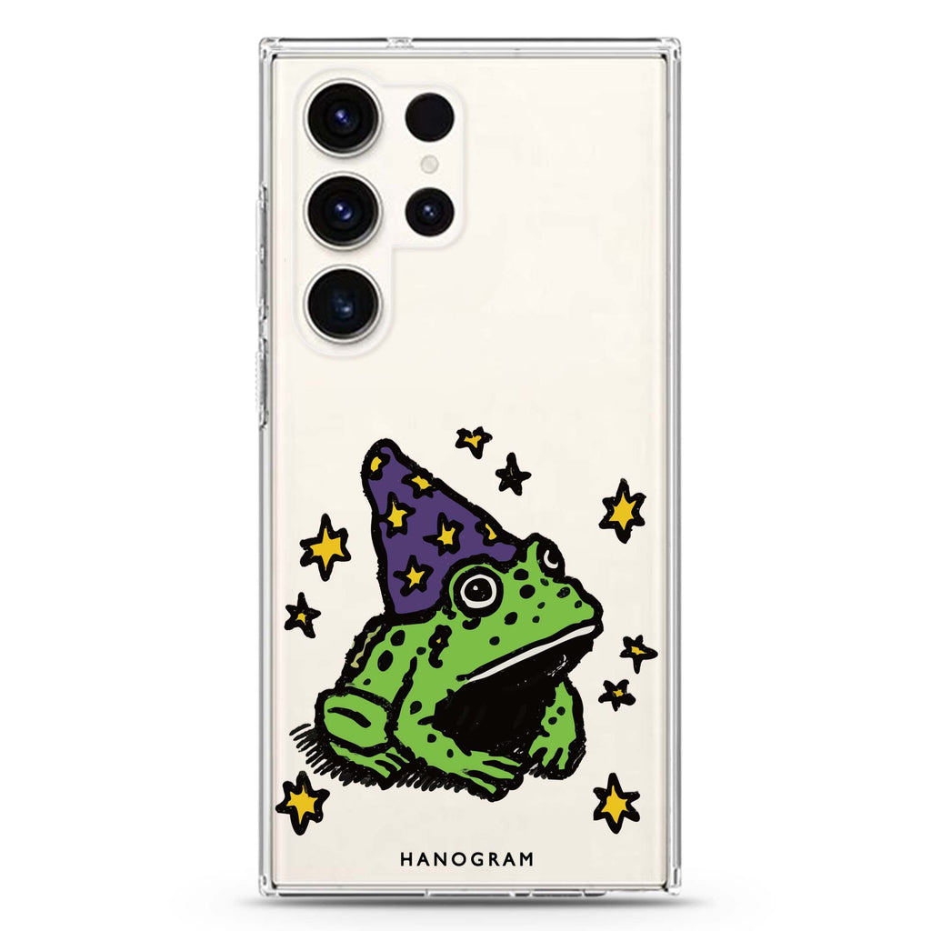 Starry-Nosed Wizard Frog Samsung Galaxy Ultra 透明保護殼，適用 S26/S25/S24/S23 Ultra，圖1