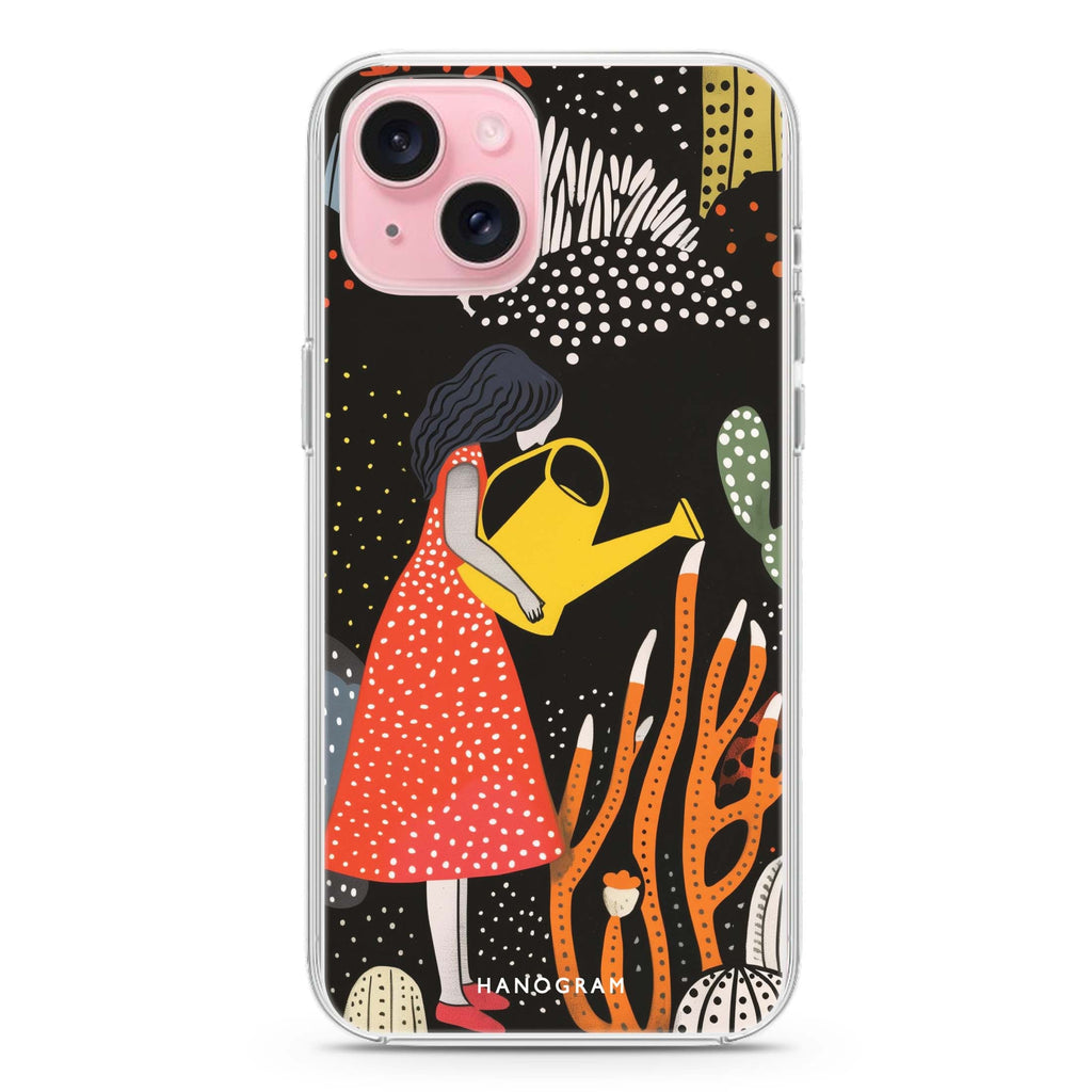 Garden Grace iPhone 15 Plus Magsafe 兼容水晶透明保護殼