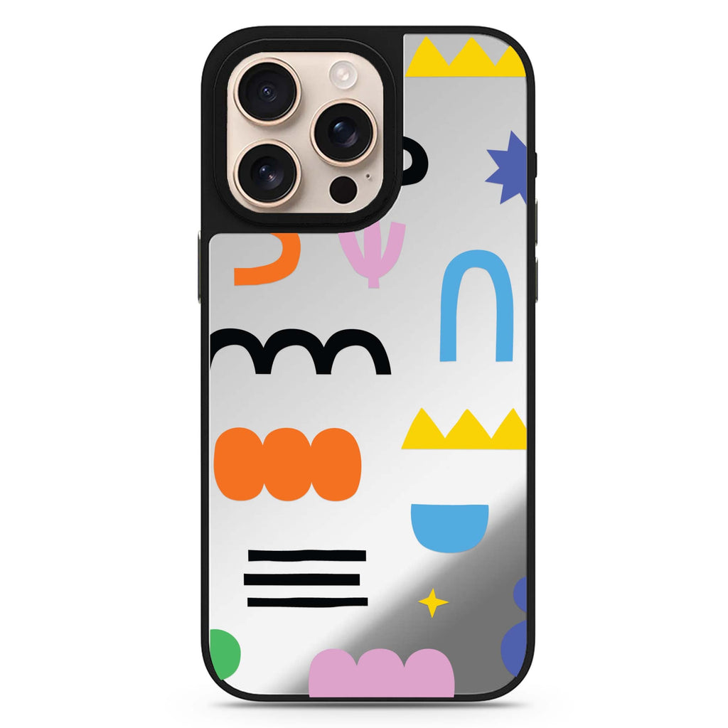 Abstract Doodles Pattern 鏡面手機殼