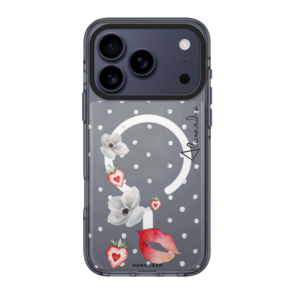 The First Date iPhone 17 Pro Max MagSafe 水晶透明保護殼 情人節設計設計 可自訂名字 圖1