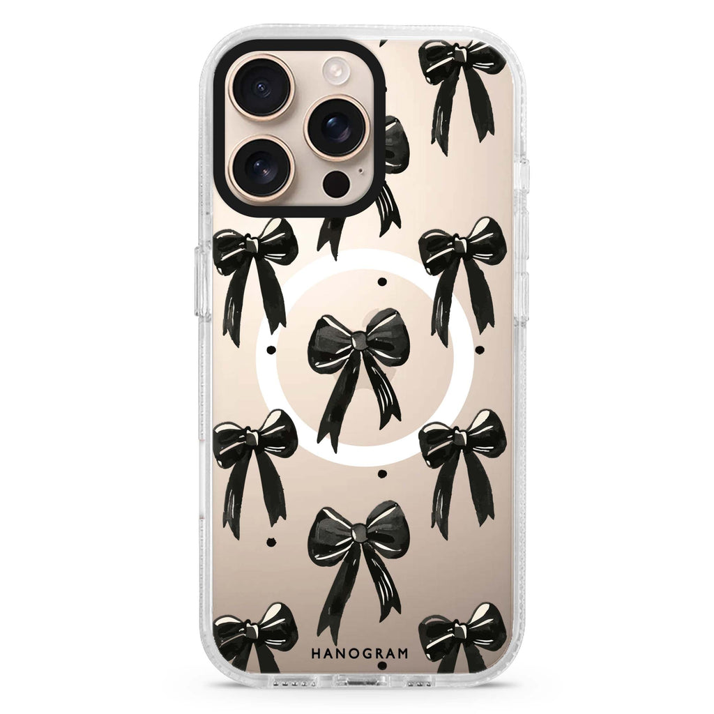 Black Ribbon Magsafe 兼容水晶透明保護殼