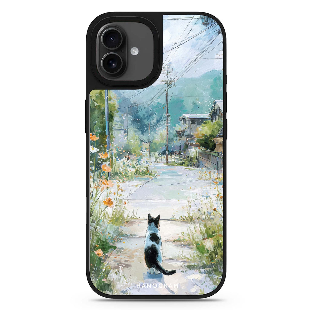 Sunny Day with a Cat iPhone 17 貓咪鏡面手機殼 主圖設計