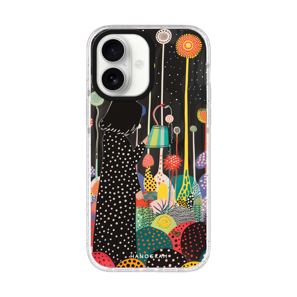 Flora Caretaker iPhone 17 水晶透明保護殼正面展示