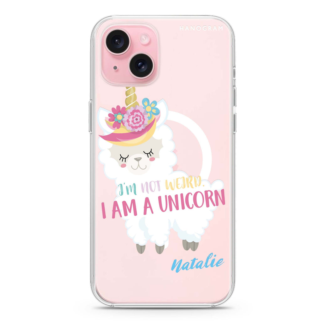 I am a llamacorn iPhone 15 Magsafe 兼容水晶透明保護殼