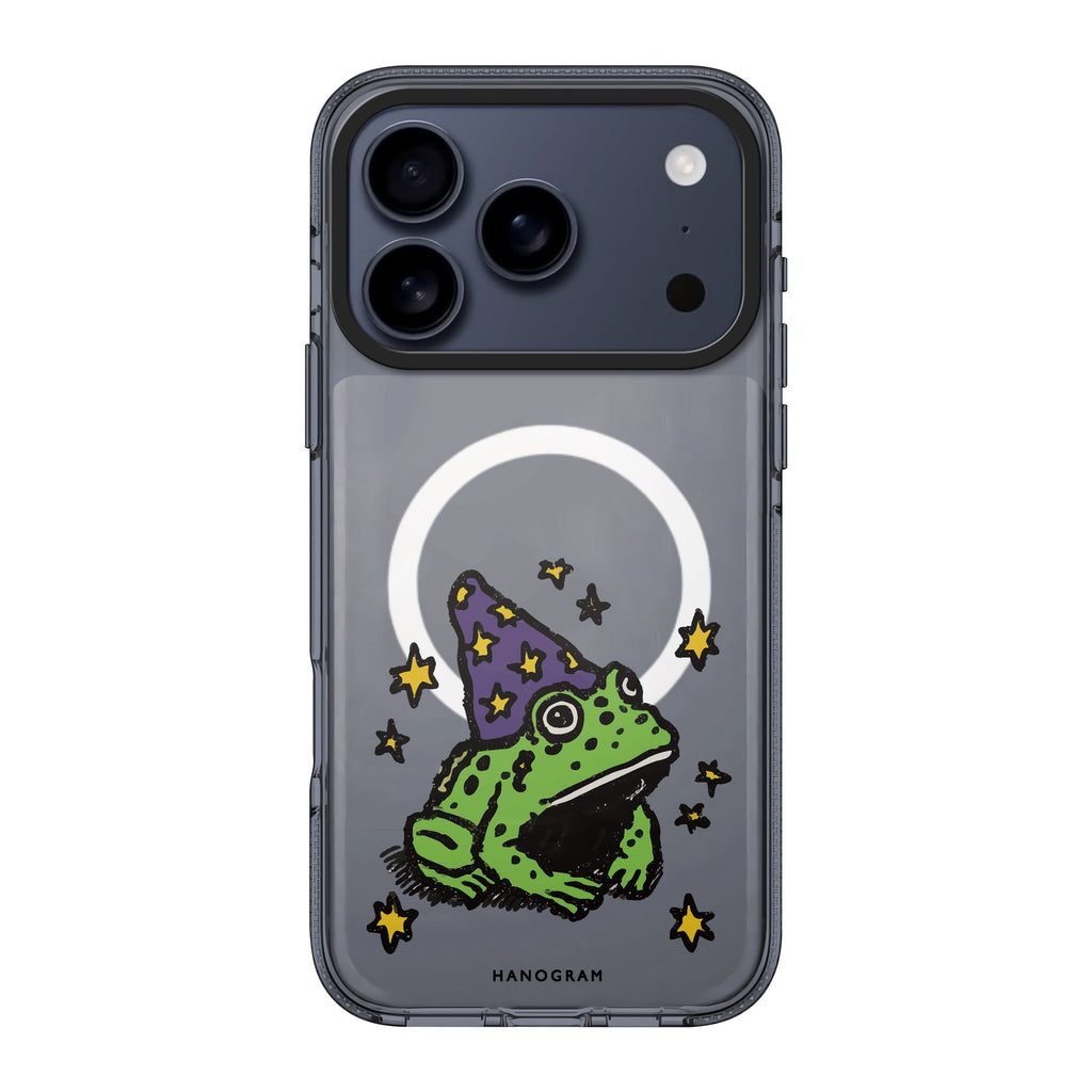 Starry-Nosed Wizard Frog iPhone 17 Pro Max MagSafe 水晶透明保護殼 星星圖案設計 圖1