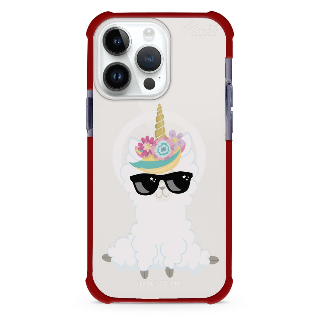 Sunglasses llamacorn iPhone Magsafe 兼容超強防摔保護殼