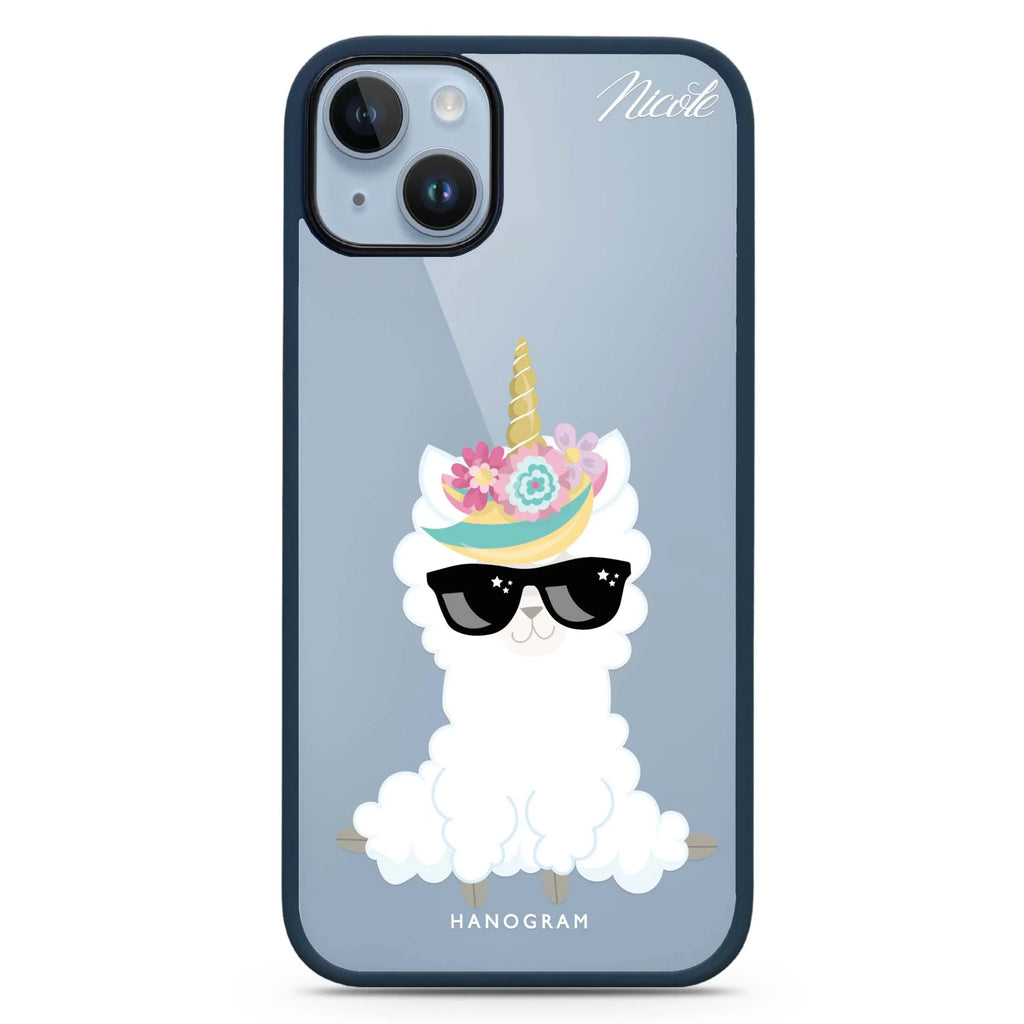 Sunglasses llamacorn iPhone 15 Plus 防衝擊保護殼