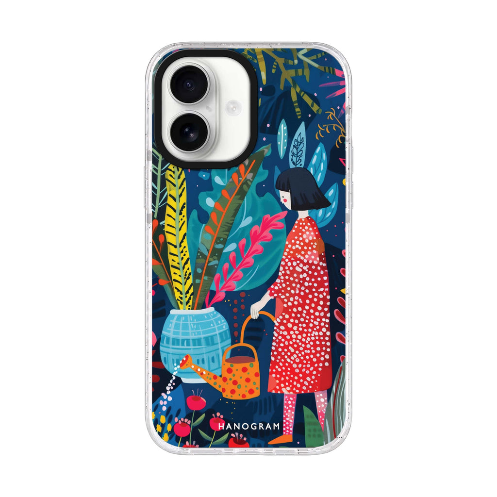 Plant Whisperer iPhone 17 水晶透明保護殼正面展示