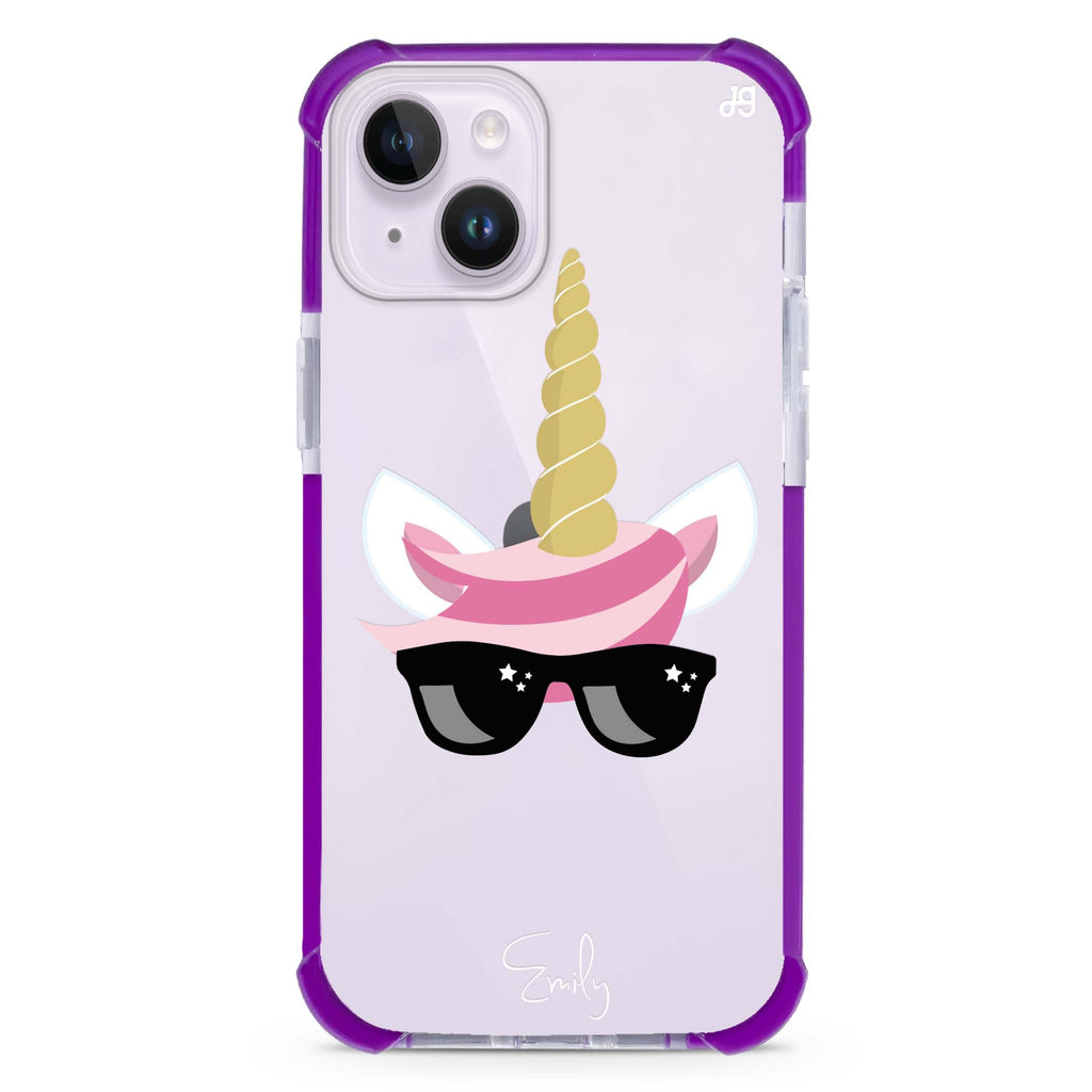 Cute Sunglasses unicorn 超強防摔保護殼
