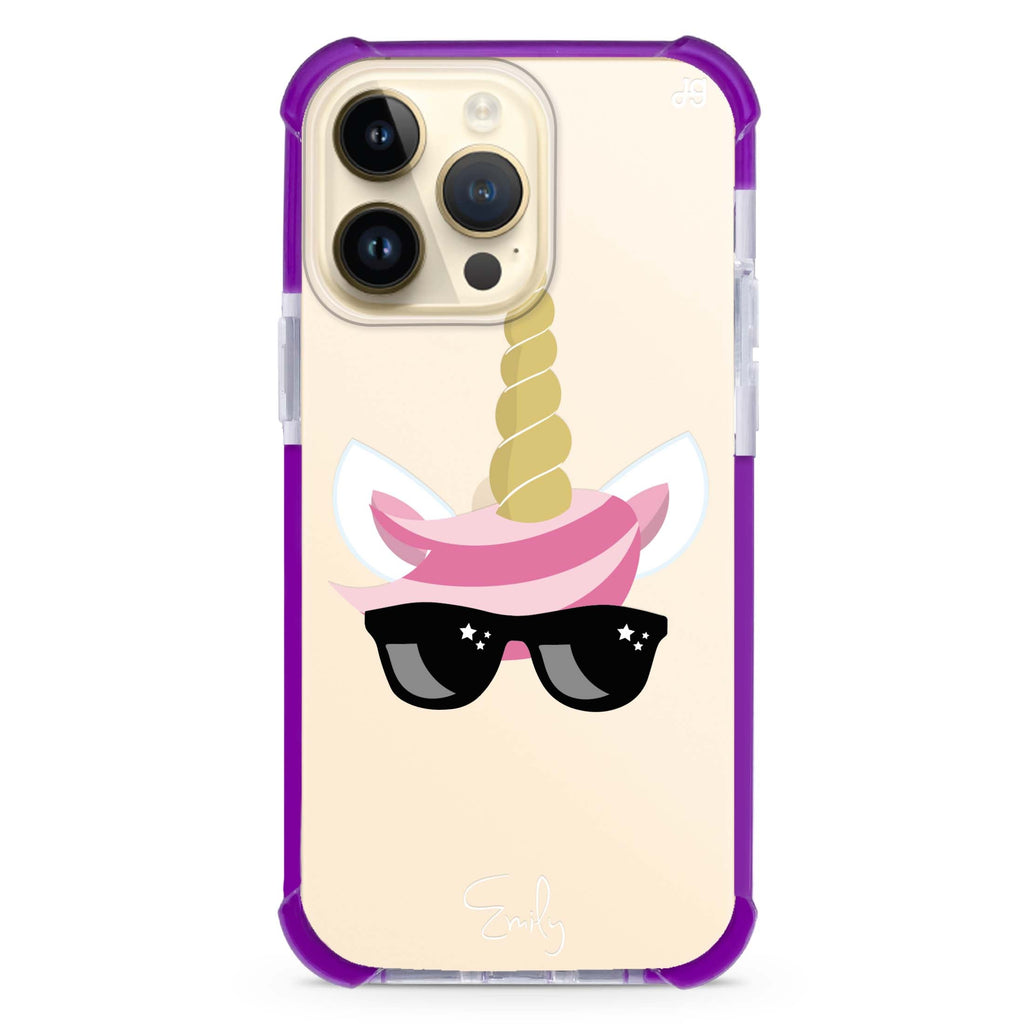 Cute Sunglasses unicorn 超強防摔保護殼
