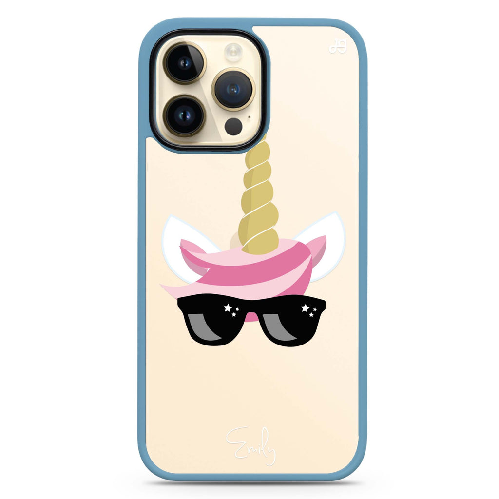 Cute Sunglasses unicorn 防衝擊保護殼
