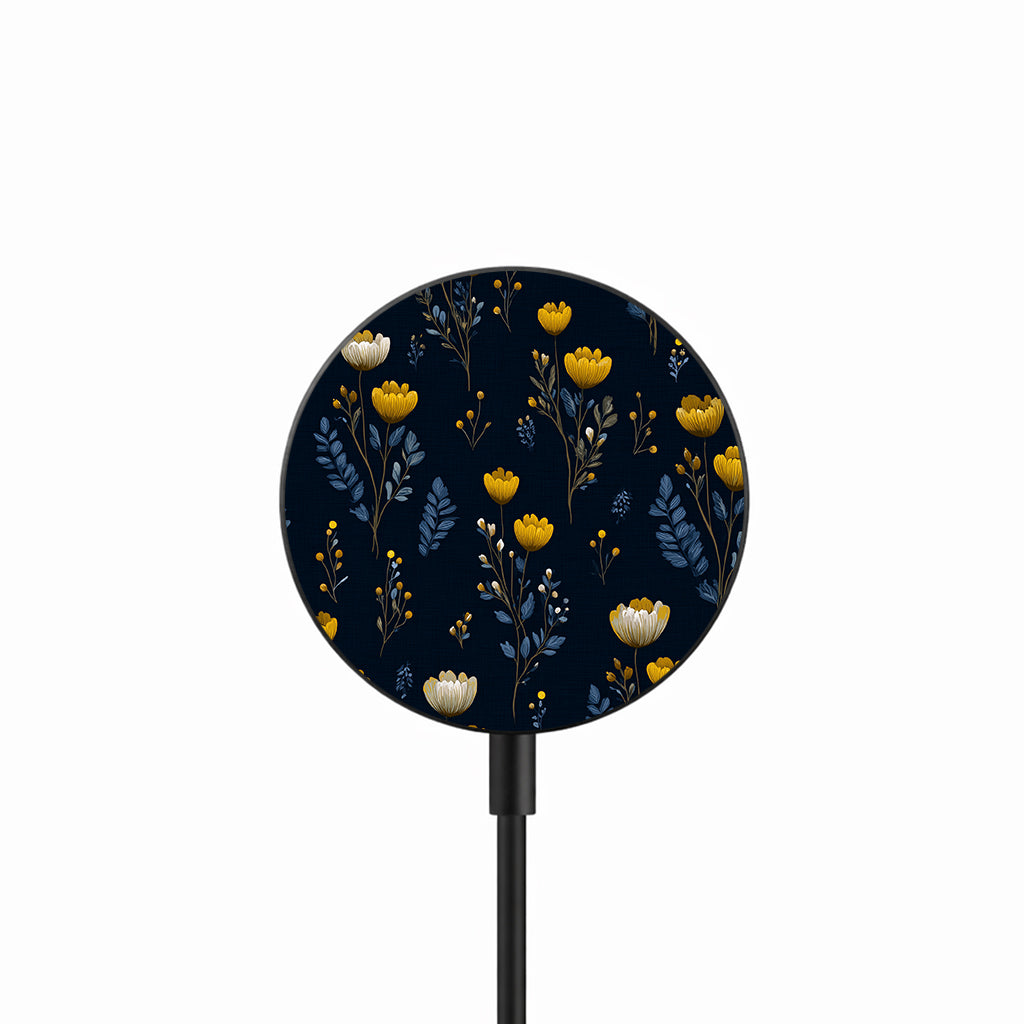 Midnight Yellow Blooms 25W 磁吸無線充電器