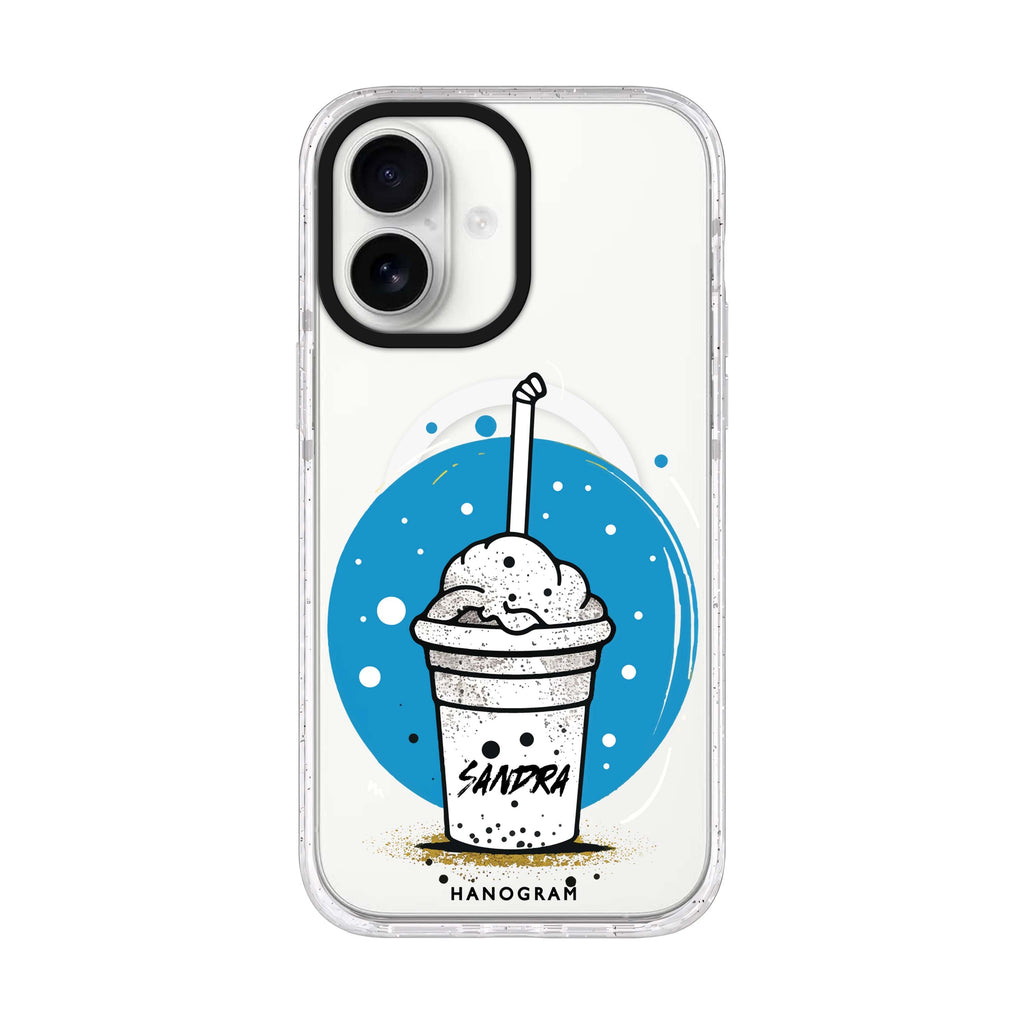 Frosty Delight iPhone 17 水晶透明保護殼正面展示