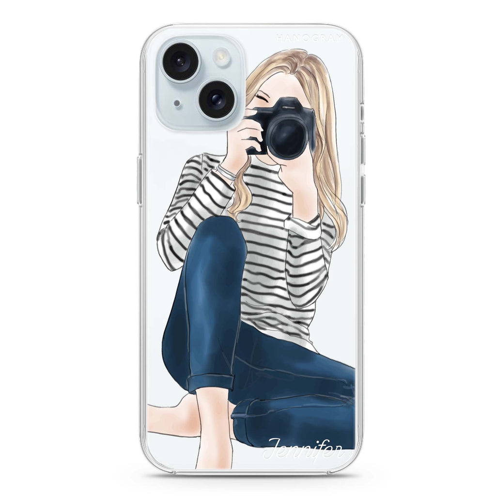 Camera girl II iPhone 15 plus 水晶透明保護殼