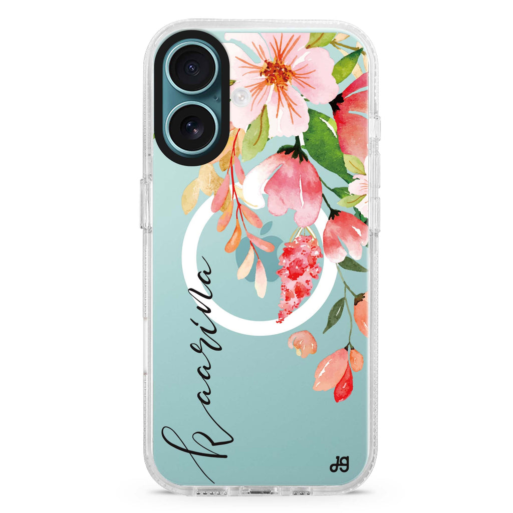Watercolor Blossom Magsafe 兼容水晶透明保護殼