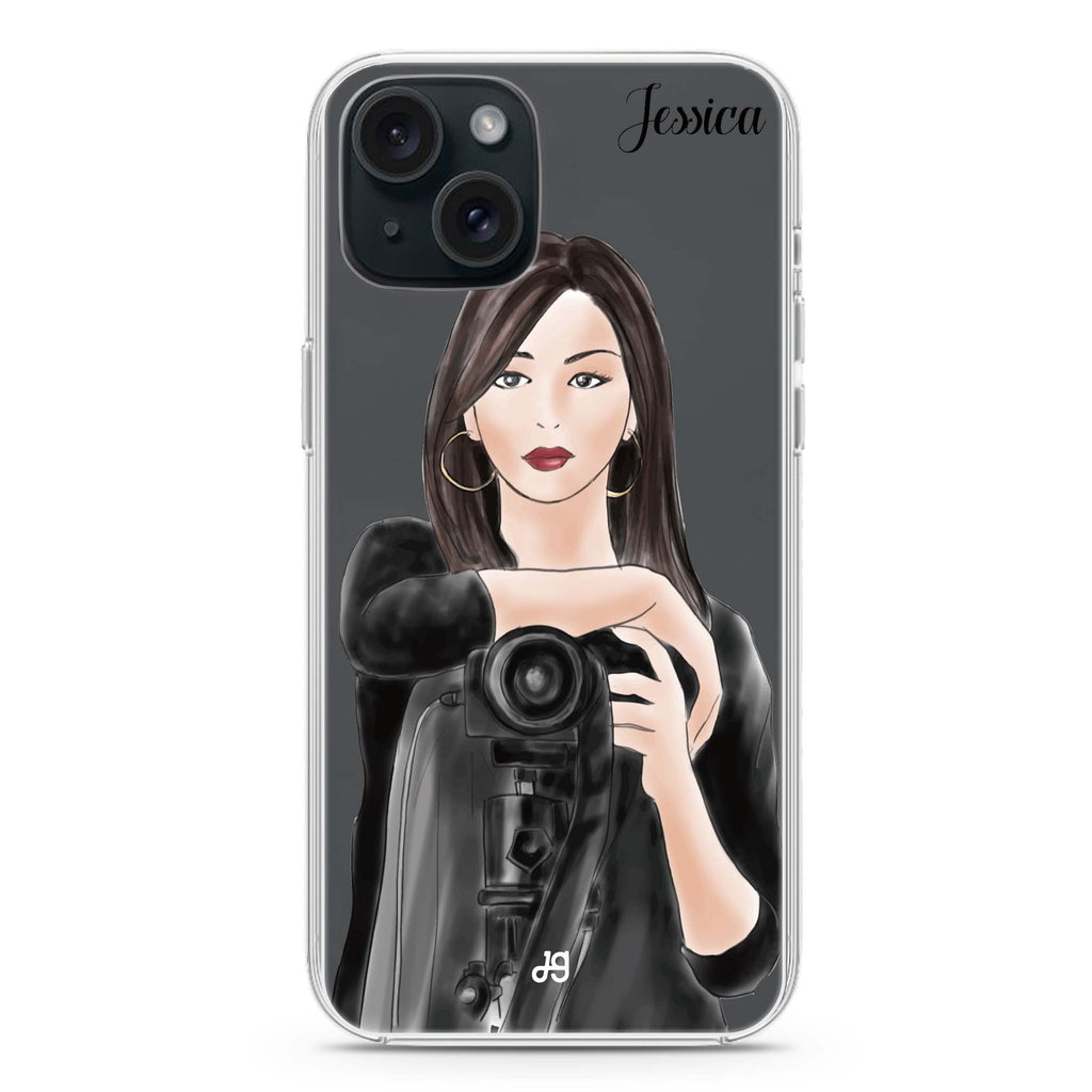 Camera girl III iPhone 15 plus 水晶透明保護殼