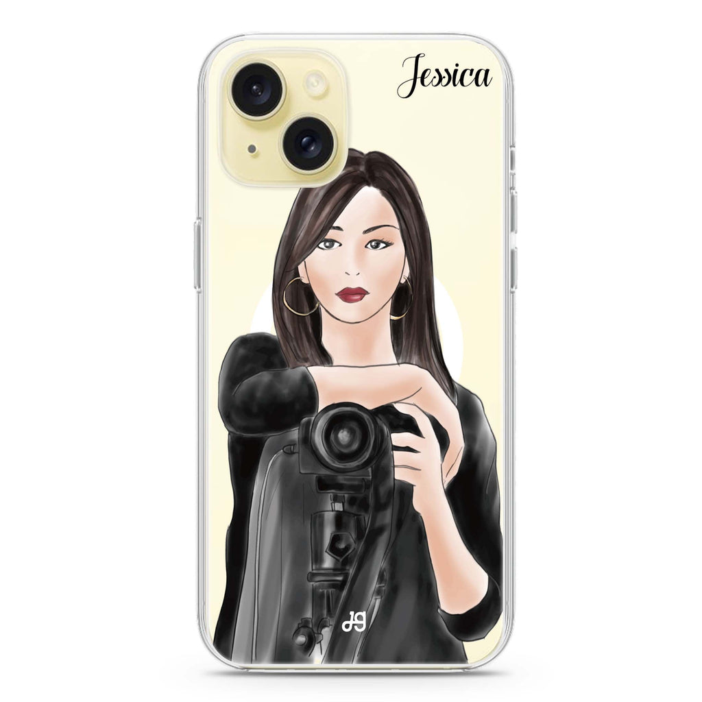 Camera girl III iPhone 15 Magsafe 兼容水晶透明保護殼