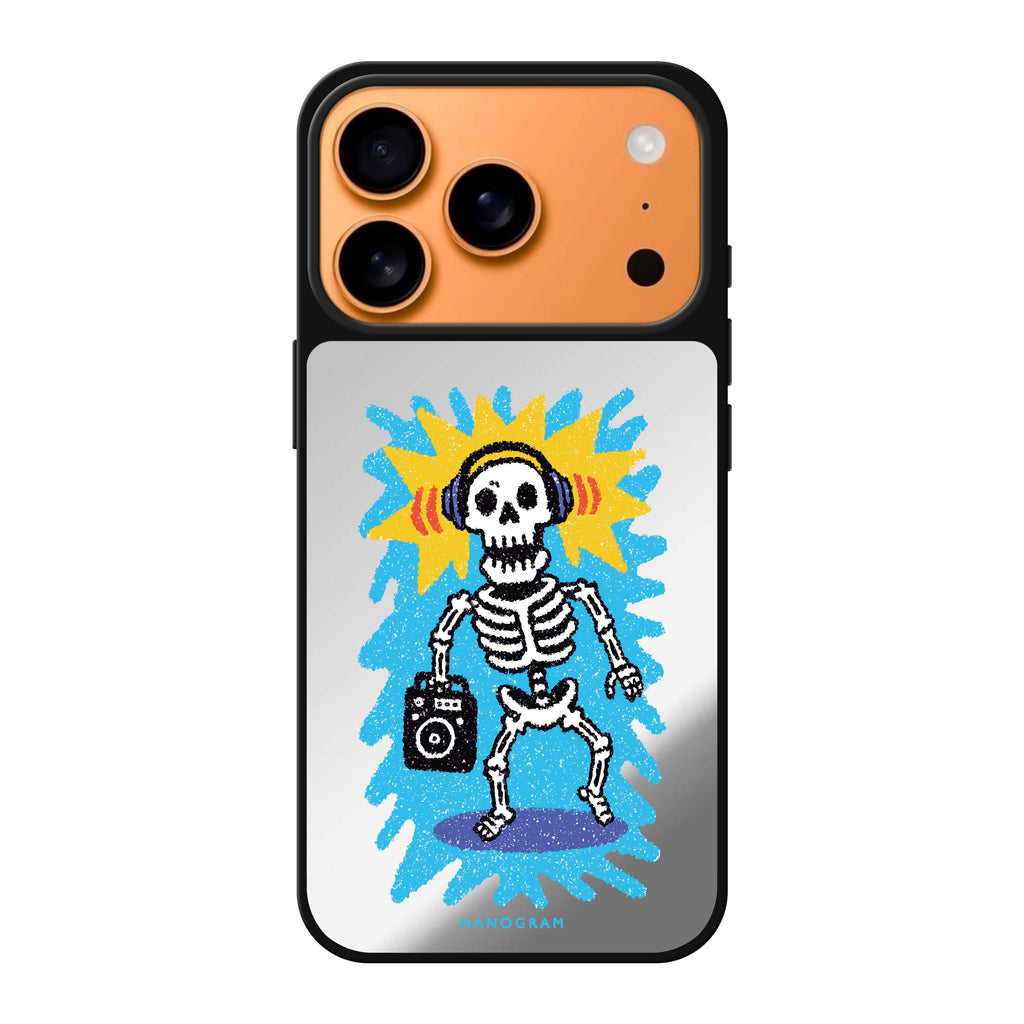 Retro Bones 圖案 iPhone 17 Pro Max 鏡面手機殼主圖