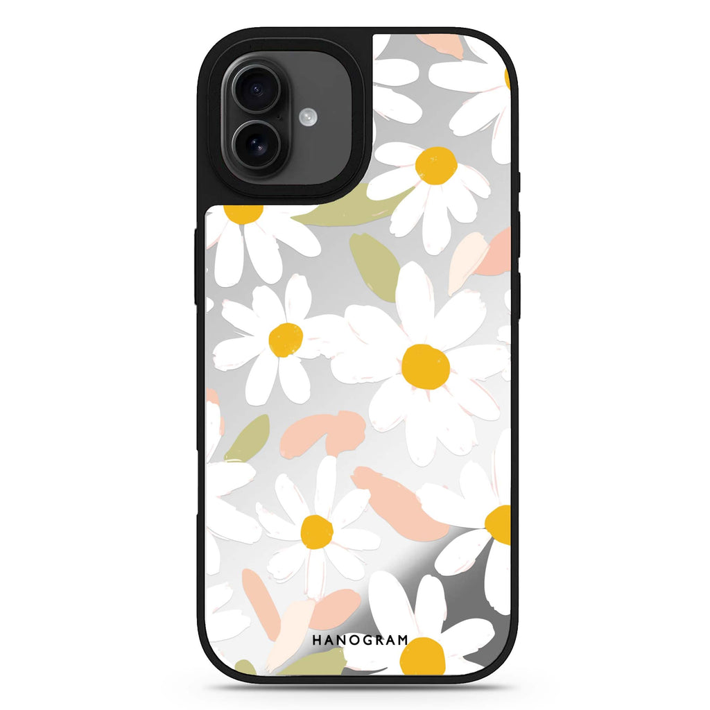 Blush Daisy Field iPhone 17 花卉鏡面手機殼 主圖設計