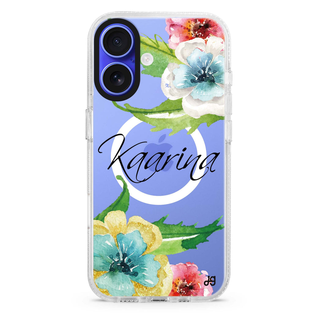 Golden and White Anemones Magsafe 兼容水晶透明保護殼
