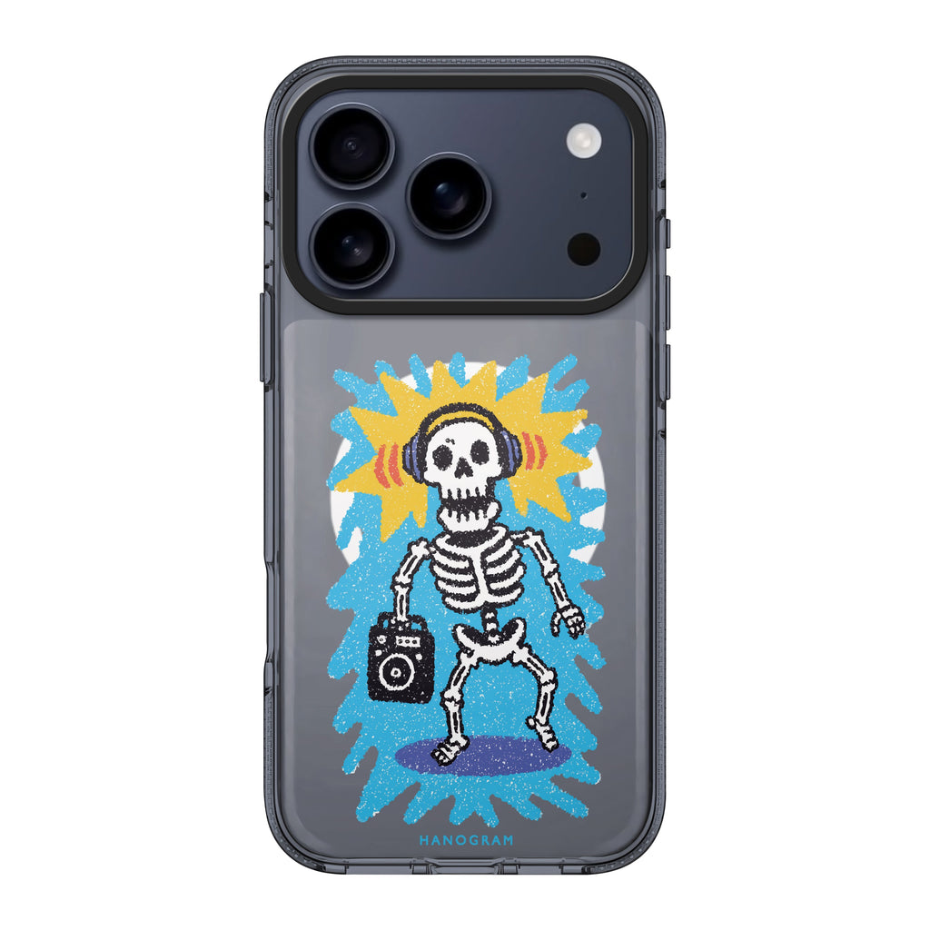 Retro Bones iPhone 17 Pro Max MagSafe 水晶透明保護殼 插畫圖案設計 圖1