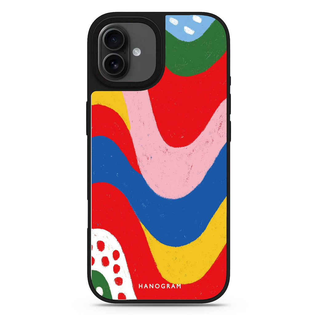 Candy Stripe Glow iPhone 17 鏡面手機殼 主圖設計