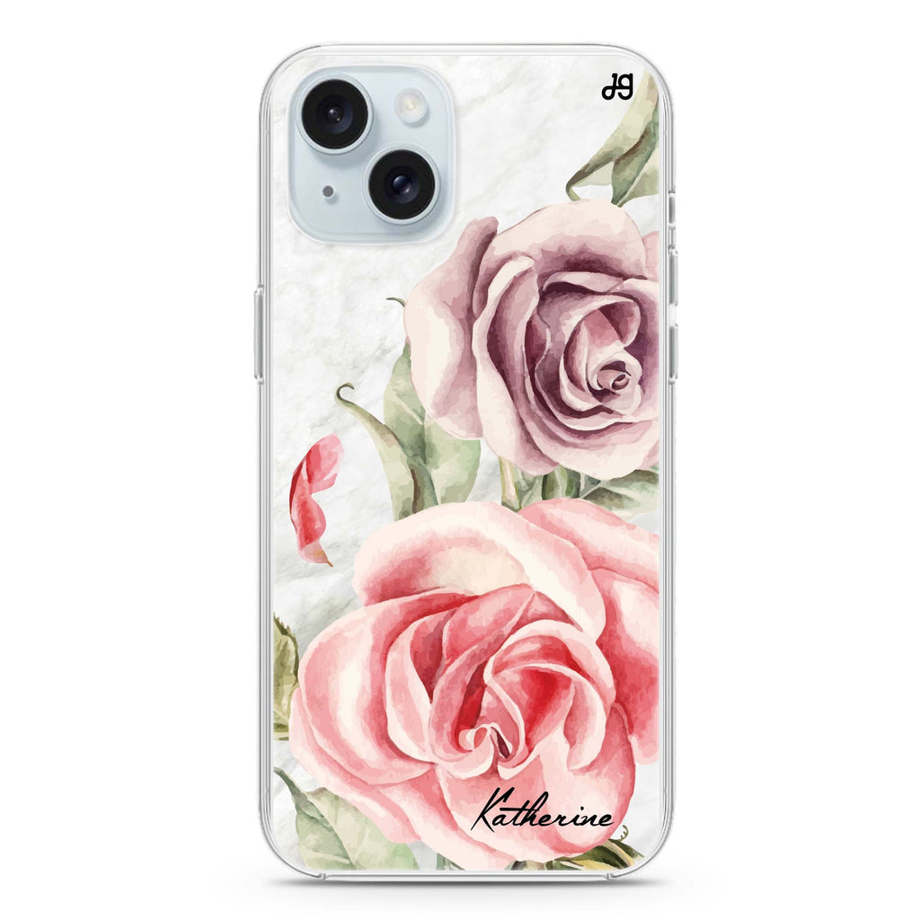 Marble & Rose iPhone 15 水晶透明保護殼