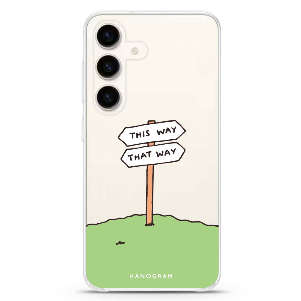 Which Way Now Samsung Galaxy S26/S25/S24 水晶透明保護殼正面展示