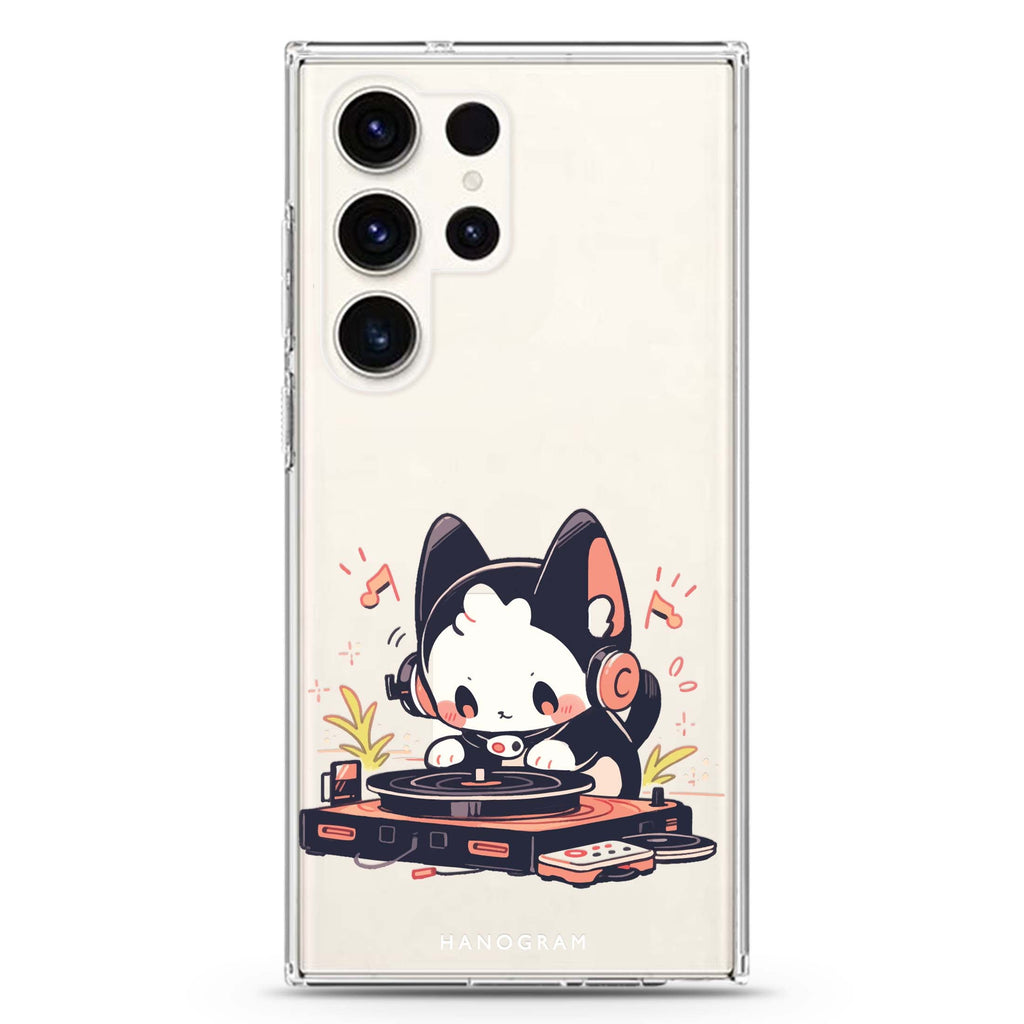 DJ Paws Play Samsung Galaxy Ultra 透明保護殼，適用 S26/S25/S24/S23 Ultra，圖1