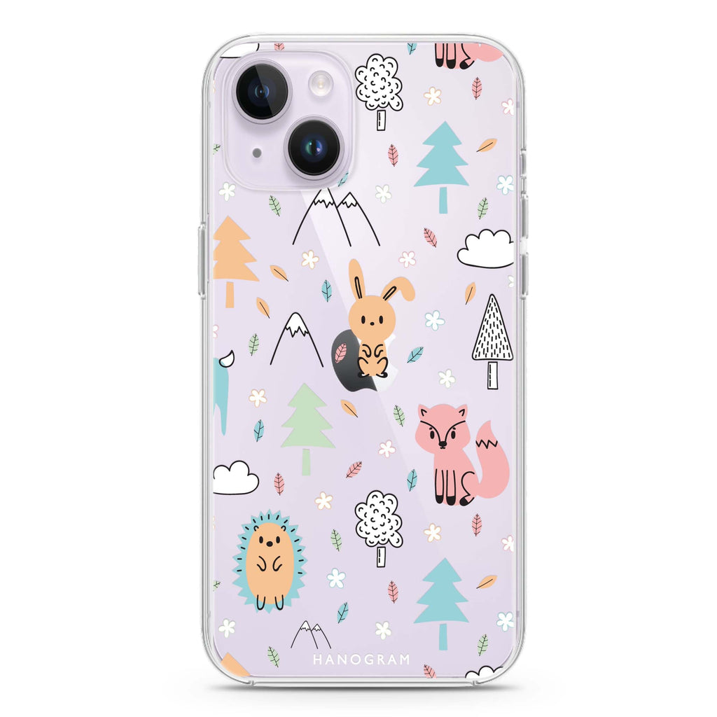 Whimsy Wildlife iPhone 14 Plus 水晶透明保護殼