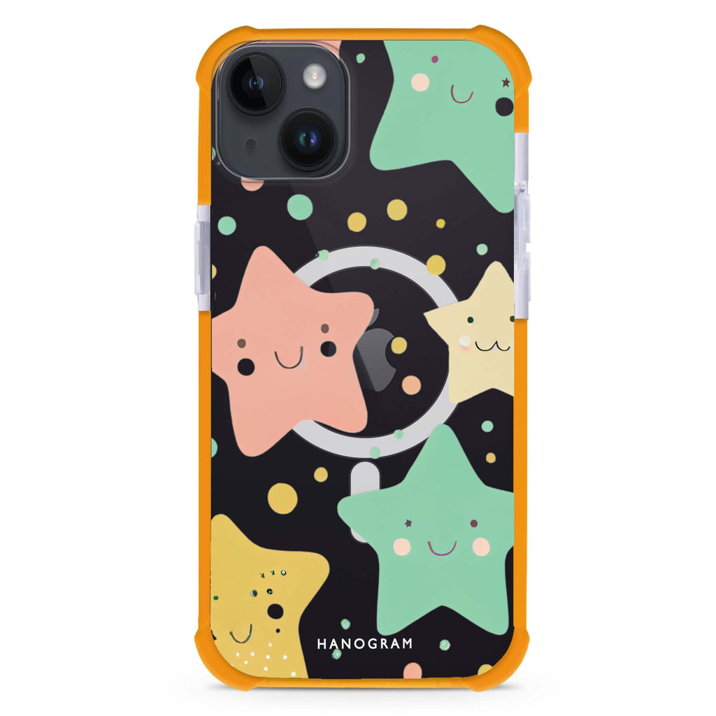 Cute Stars iPhone 15 Plus Magsafe 兼容超強防摔保護殼