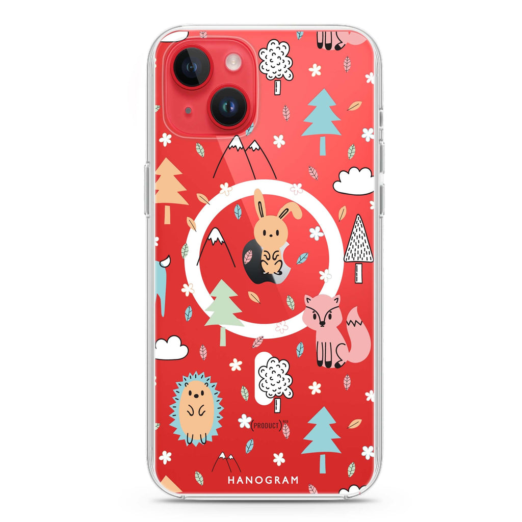 Whimsy Wildlife iPhone 14 Plus Magsafe 兼容水晶透明保護殼