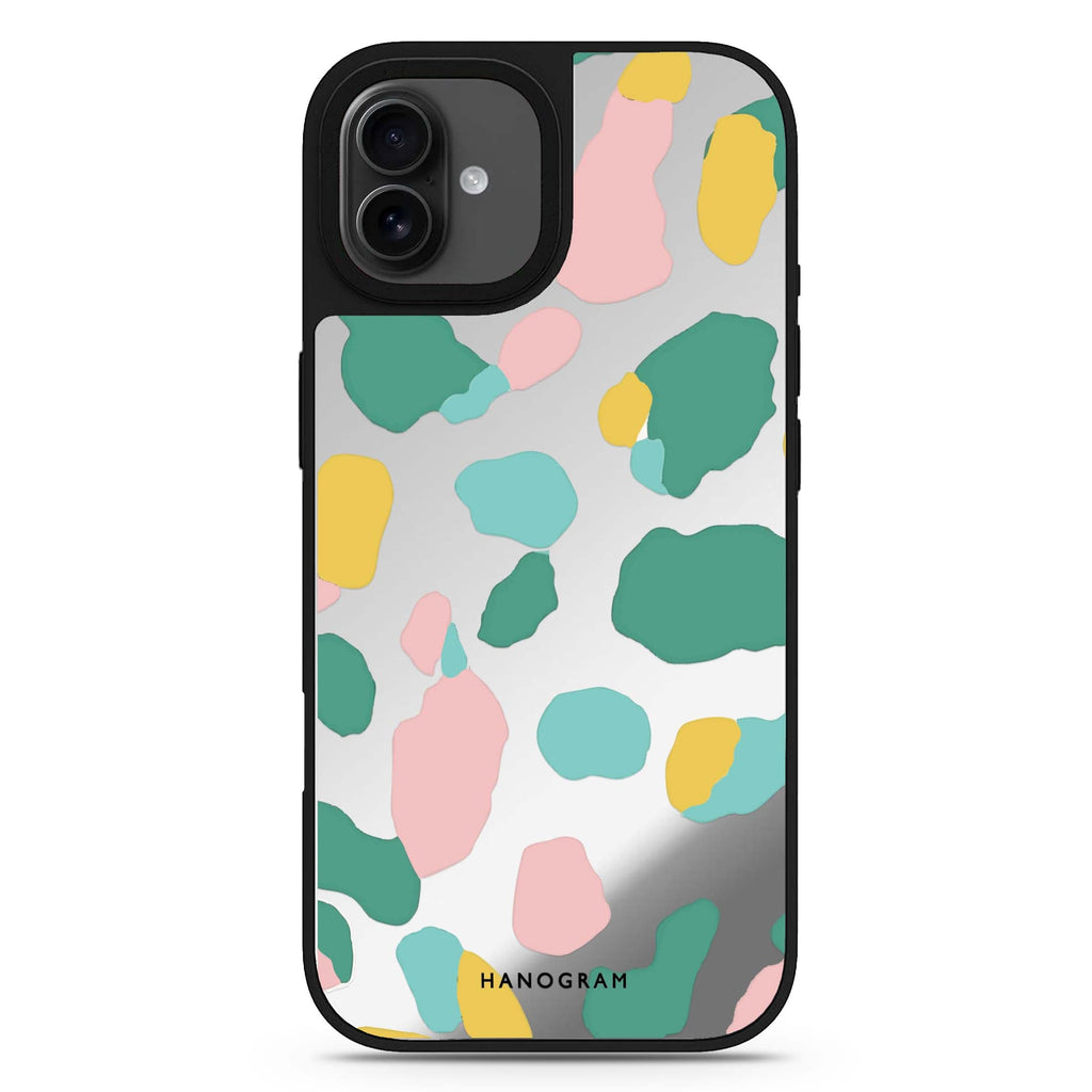 Cotton Candy Leopard iPhone 17 動物紋鏡面手機殼 主圖設計