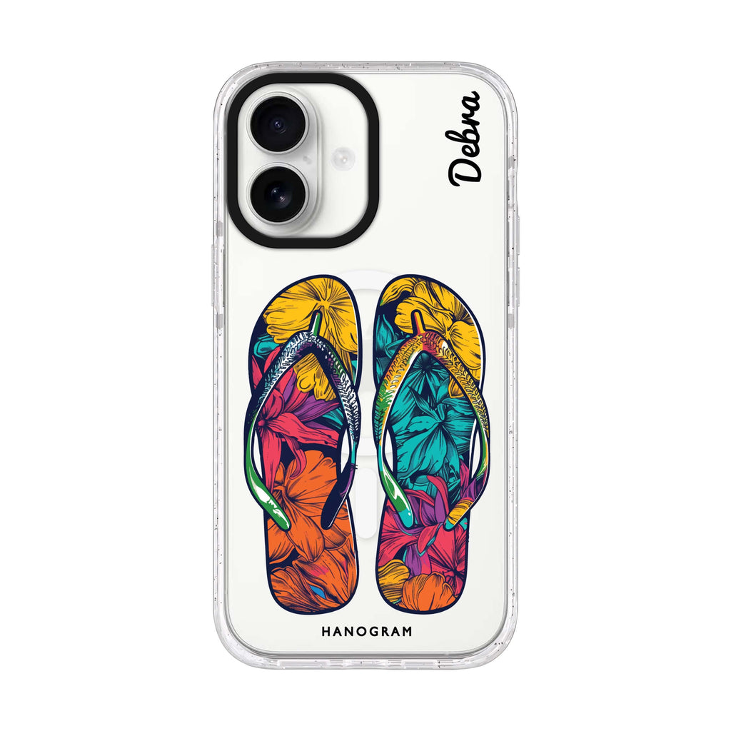 Beach Walkers iPhone 17 水晶透明保護殼正面展示