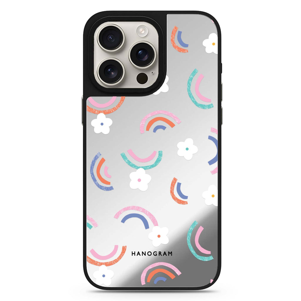 Rainbow Floral 鏡面手機殼